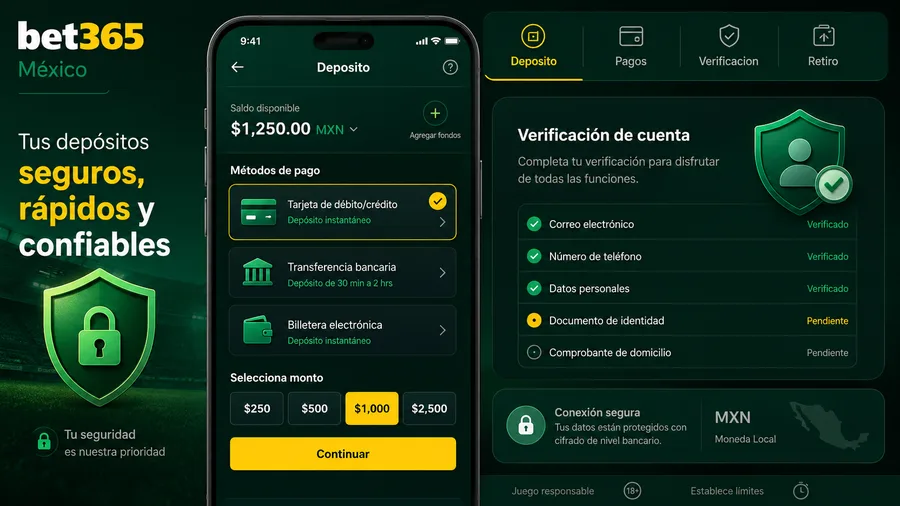 Retiros seguros y rápidos en bet365 México por SPEI